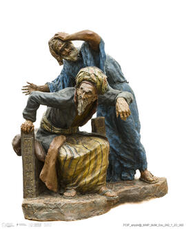 Paixão de Cristo: Anás e Árabe (do conjunto Jesus em casa de Anás)