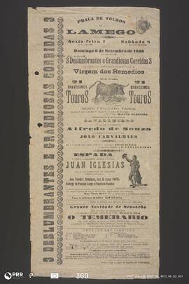 Programa. Praça de Touros