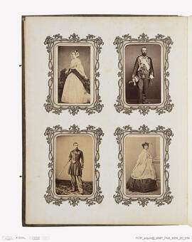 Álbum com retratos de membros das famílias reais europeias