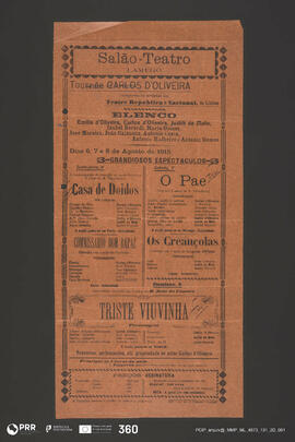 Casa de Doidos; Commissario Bom Rapaz; O Pae; Os Creançolas; Triste Viuvinha