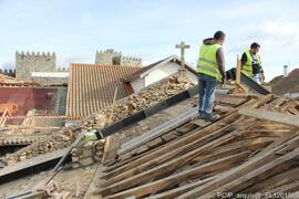 Trabalhos na cobertura