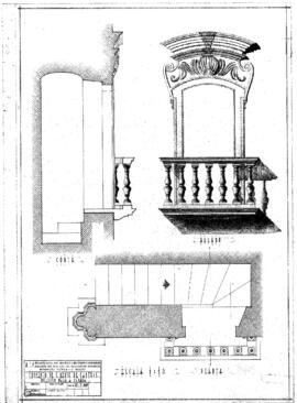 Planta, alçado e corte (1957)