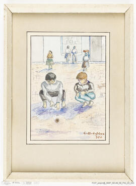 Rapazes jogando o berlinde