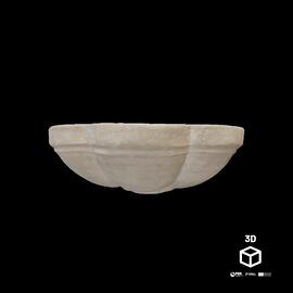 Pia de abluções com inscrição árabe