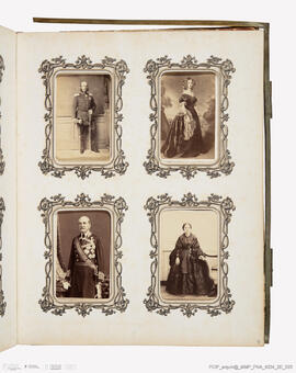 Álbum com retratos de membros das famílias reais europeias