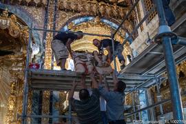 Nave, Alçado Sul, Retábulo Calvário, Relevo, Recolocação