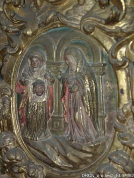 Retábulo Senhor Passos- Medalhão Passos - corredor lateral coro-Evangelho