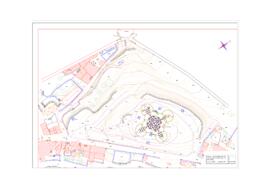 Planta - implantação das sondagens da envolvente (2005)