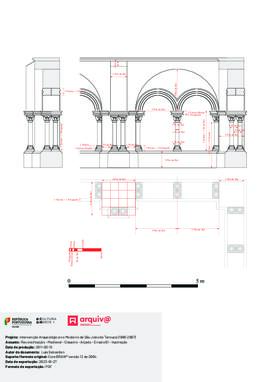 Reconstituição - Medieval - Claustro - Alçado - Ensaios 01 a 04