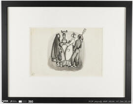 Mulheres e homem em trajo de trabalho