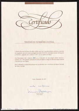 Reprodução do original de autoria do pintor Domingos António de Sequeira