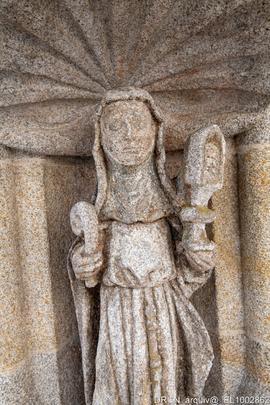 Portais,Portal Principal,Escultura,Stª Clara