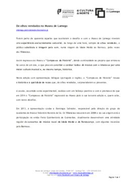 Nota de imprensa - Balanço