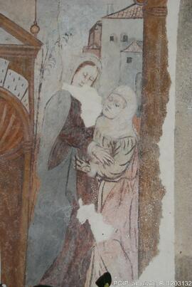 Detalhe de pintura no interior do templo