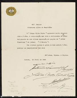Carta emitida pelo Grupo Silva Porto