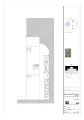 Levantamento métrico e gráfico do existente : cortes e vistas (2003)