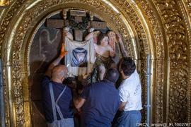 Nave, Alçado Sul, Retábulo Calvário, Relevo, Recolocação