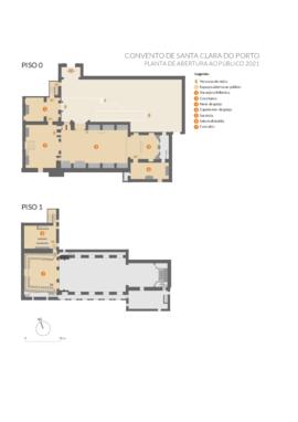 Planta de abertura ao público do Convento de Santa Clara do Porto, após intervenção
