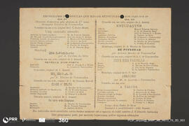 Um Calculo Errado; Zé Minhoto; Retrato d'um poeta; É boa!!; Diabo á solta; Os três más línguas; E...