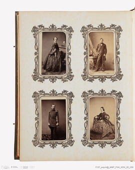 Álbum com retratos de membros das famílias reais europeias