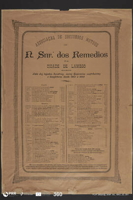 Associação de Socorros Mutuos de N. Snr.ª dos Remedios da Cidade de Lamego