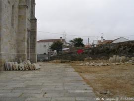 Fotografia da envolvente - adro e preparativos para a feira medieval