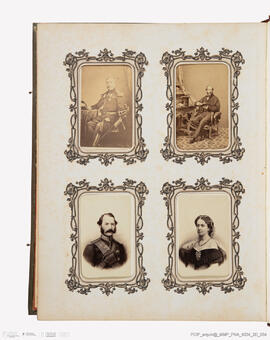 Álbum com retratos de membros das famílias reais europeias