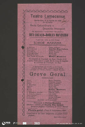 Soror Mariana; Greve Geral