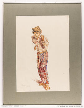 Pescador puxando a rede