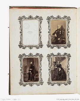 Álbum com retratos de membros das famílias reais europeias