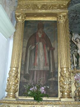 Pintura no lado esquerdo do altar-mor