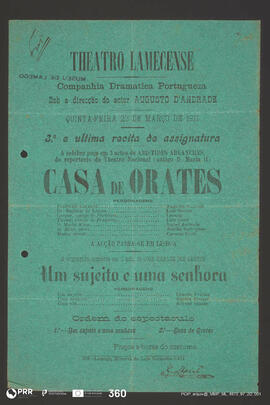 Casa de Orates; Um sujeito e uma senhora