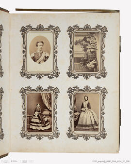 Álbum com retratos de membros das famílias reais europeias