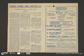 O Grão de Bico; A sopa de massa; O Tio do Brasil; A Estrela do Avenida; A Bébé-Revista e a Revist...