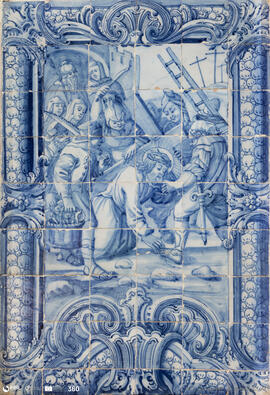 Painel Azulejos Jesus com a cruz