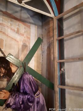 Vista parcial de escultura