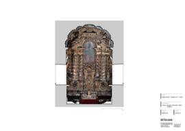 Alçado nascente da capela-mor - Altar - Ortofoto (2021)