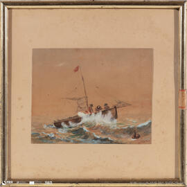 Barco com pescadores