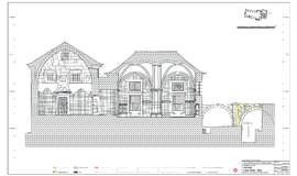 Sacristia: Corte Oeste-Este