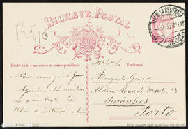 Bilhete Postal de José Malhoa para Augusto Gama