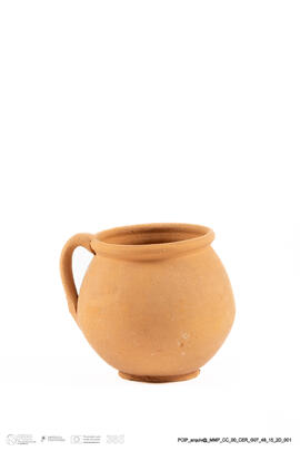 Vasilha de barro com asa