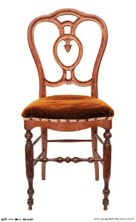 Cadeira Polida com Assento Estofado