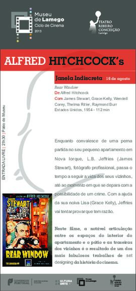 Folha de sala - Filme "Janela indiscreta"