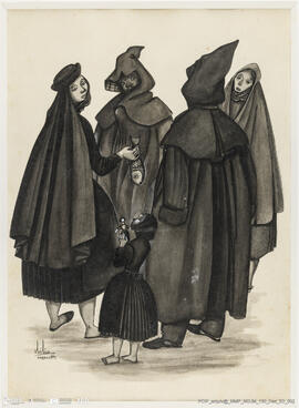 Casais em traje de luto