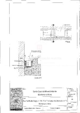 Planta da cobertura e pormenor do algeróz (2014)