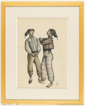 Pescadores em trajo de trabalho