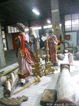 Restauro de imagens da capela (visita ao atelier de restauro)