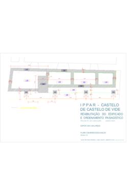 Reabilitação do edificado e ordenamento paisagístico - planta com níveis de escavação (2003)