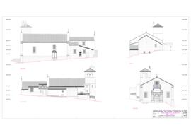 Levantamento arquitetónico do existente - plantas e alçados (2002)