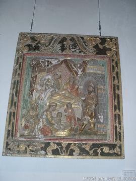 Relevo sobre madeira-São João Baptista-Museu